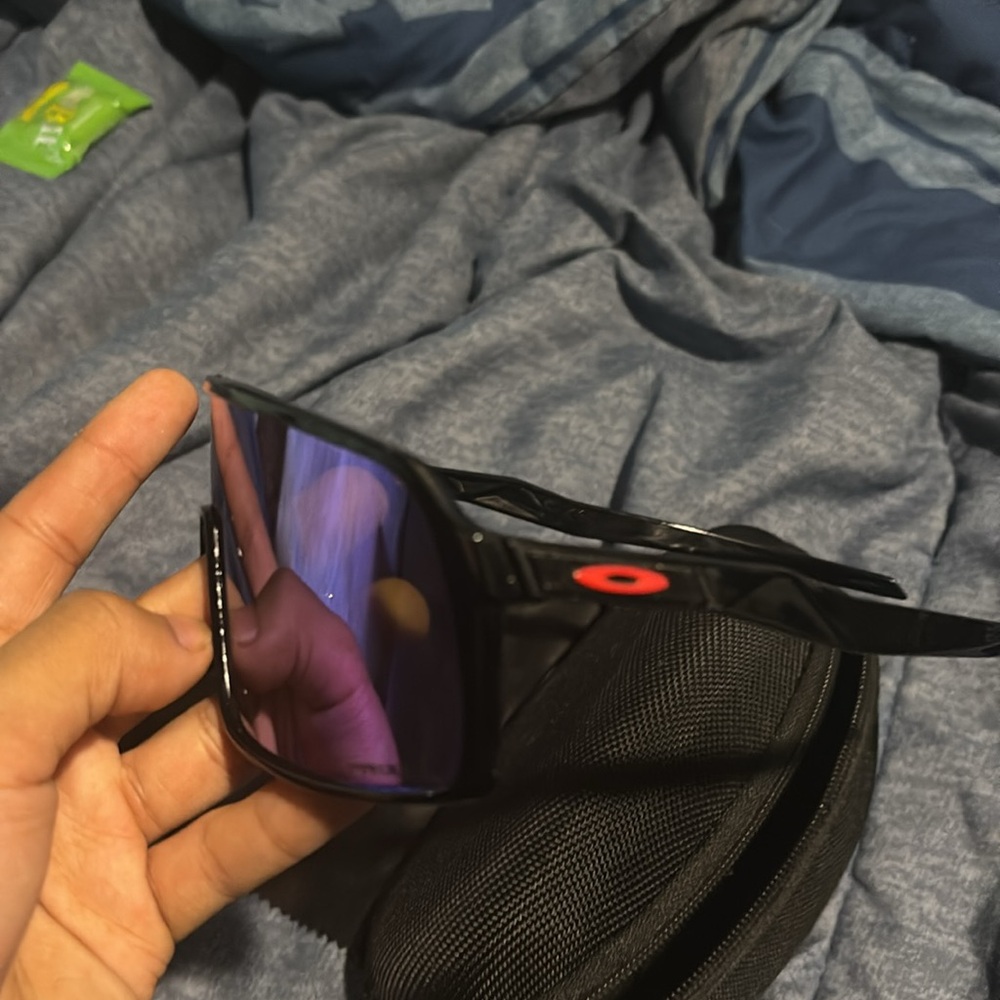 Oakley Sunglasses with Purple Lenses and Case - Picture 6 of 9